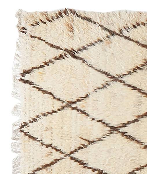 Hochflorteppich Gabbeh 2019366 Schurwolle - Beige