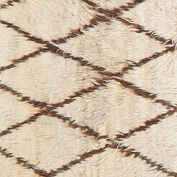 Hochflorteppich Gabbeh 2019366 Schurwolle - Beige