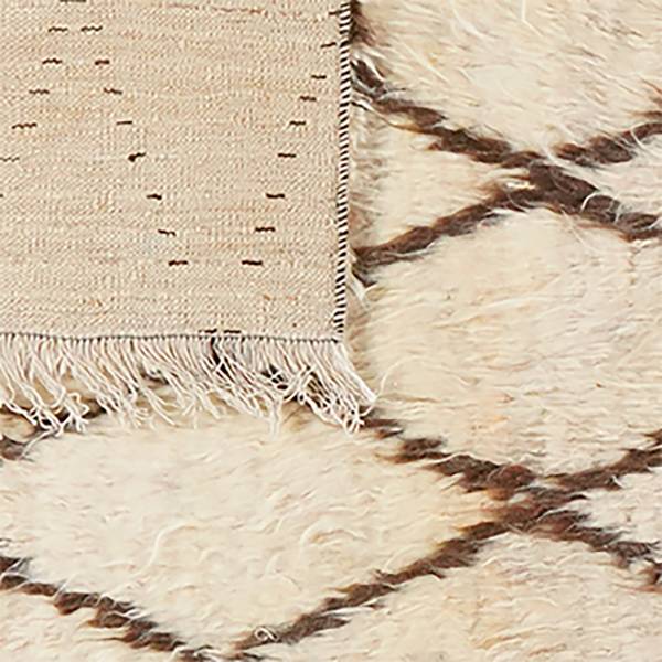 Hochflorteppich Gabbeh 2019366 Schurwolle - Beige