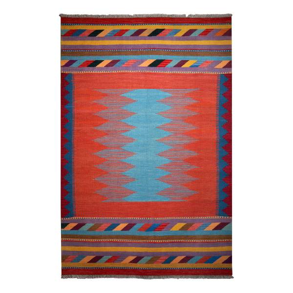 Tappeto pelo corto Kelim Gashgai 2176936 Lana vergine - Multicolore