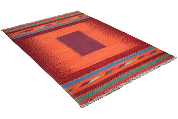Laagp. vloerkleed Kelim Gashgai 2176858 scheerwol - meerdere kleuren