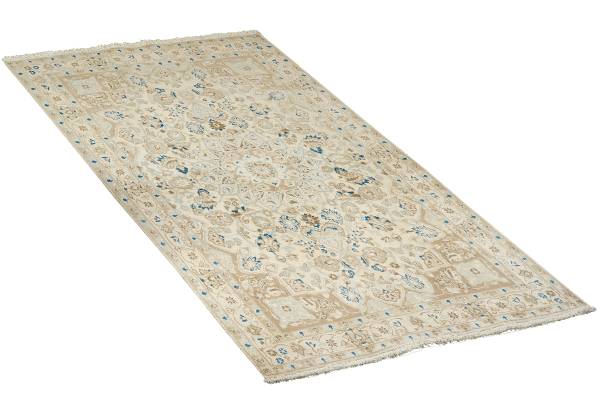 Tappeto a pelo corto Sabideh 2179518 Lana vergine - Beige