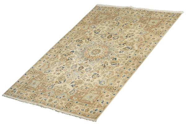 Tappeto a pelo corto Sabideh 2179518 Lana vergine - Beige