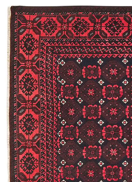 Kurzflorteppich Belutch 2086548 Schurwolle - Blau / Rot