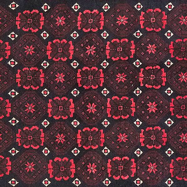 Kurzflorteppich Belutch 2086548 Schurwolle - Blau / Rot