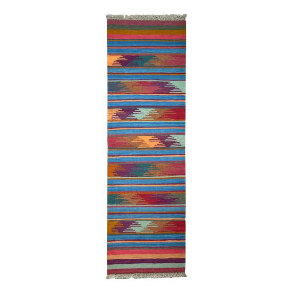 Tapis poils courts Kelim Gashgai 2176809 Laine vierge - Multicolore