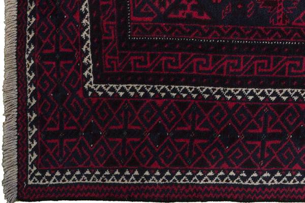 Tappeto a pelo corto Belutch 2177696 Lana vergine - Rosso