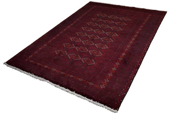 Laagpolig vloerkleed Belutch 2177699 scheerwol - rood