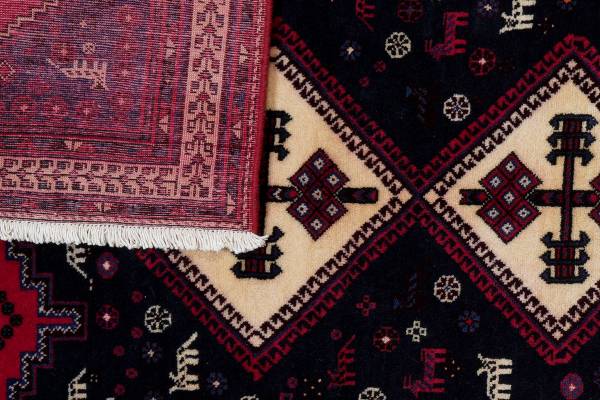 Kurzflorteppich Afshar 2178937 Schurwolle - Blau / Beige
