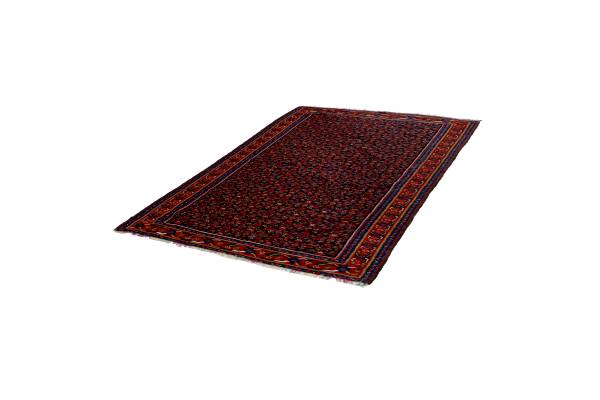 Laagp. vloerkleed Kelim Senneh 14854 scheerwol - blauw/rood