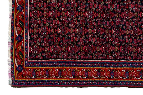Laagp. vloerkleed Kelim Senneh 14854 scheerwol - blauw/rood