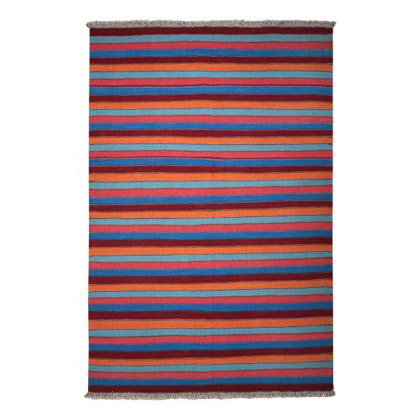 Tappeto pelo corto Kelim Gashgai 2176888 Lana vergine - Multicolore