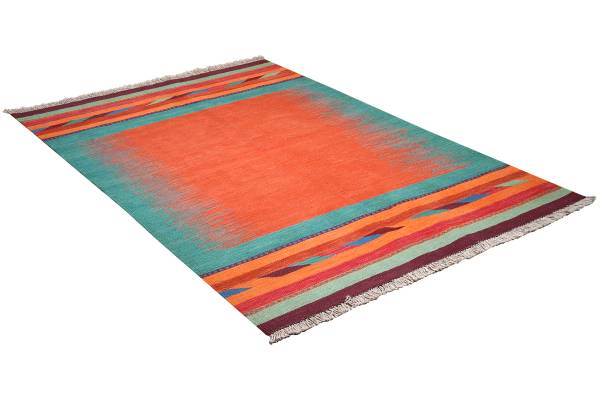 Tappeto pelo corto Kelim Gashgai 2176897 Lana vergine - Multicolore
