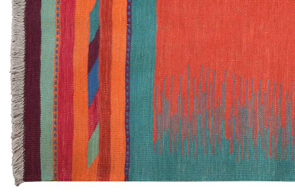 Tappeto pelo corto Kelim Gashgai 2176897 Lana vergine - Multicolore
