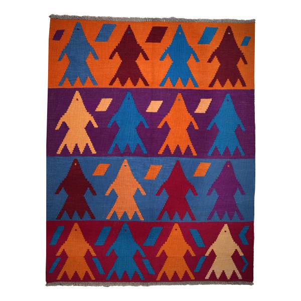 Kurzflorteppich Kelim Gashgai 2176581 Schurwolle - Mehrfarbig