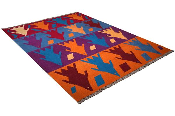 Kurzflorteppich Kelim Gashgai 2176581 Schurwolle - Mehrfarbig