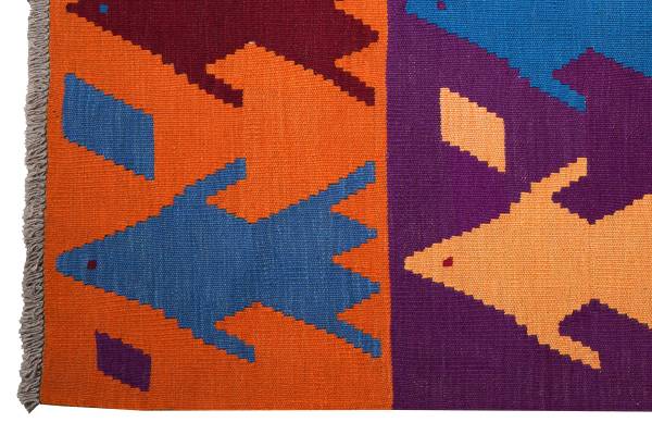 Kurzflorteppich Kelim Gashgai 2176581 Schurwolle - Mehrfarbig