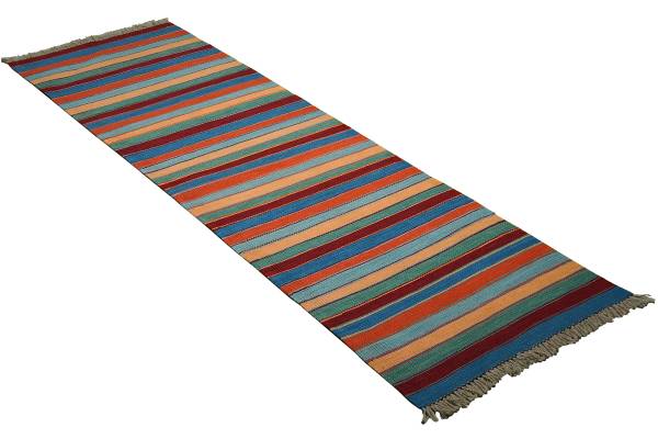 Tappeto pelo corto Kelim Gashgai 2176700 Lana vergine - Multicolore