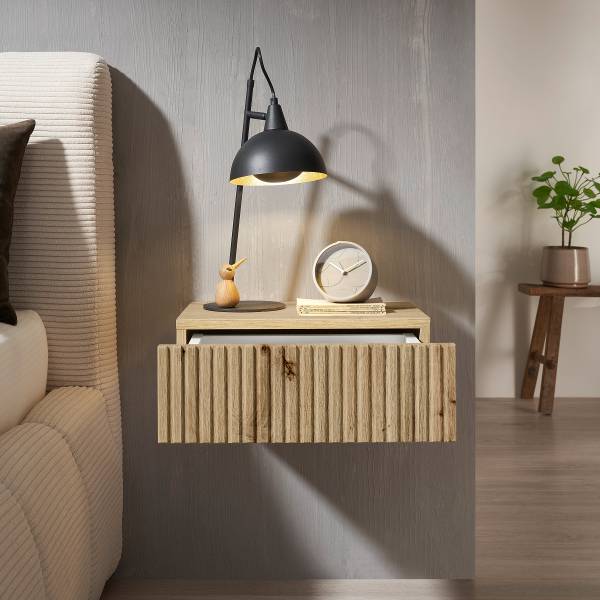 Hänge-Nachtkommode Narella Eiche Artisan Dekor - 1