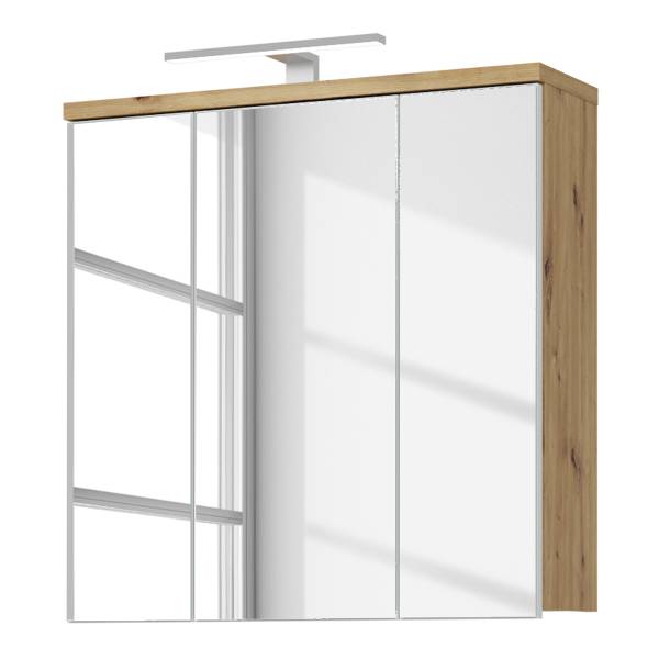 Armoire de toilette éclairée Bagutana Gris clair