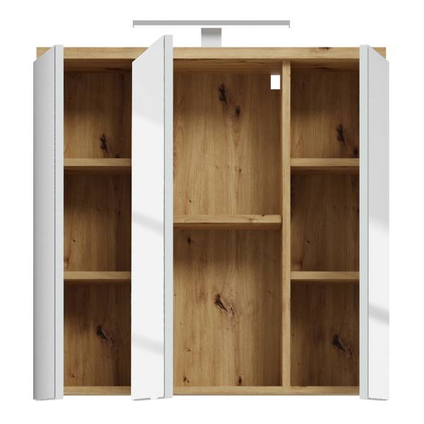Armoire de toilette éclairée Bagutana Gris clair