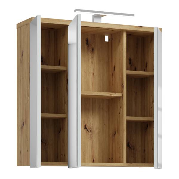 Armoire de toilette éclairée Bagutana Gris clair
