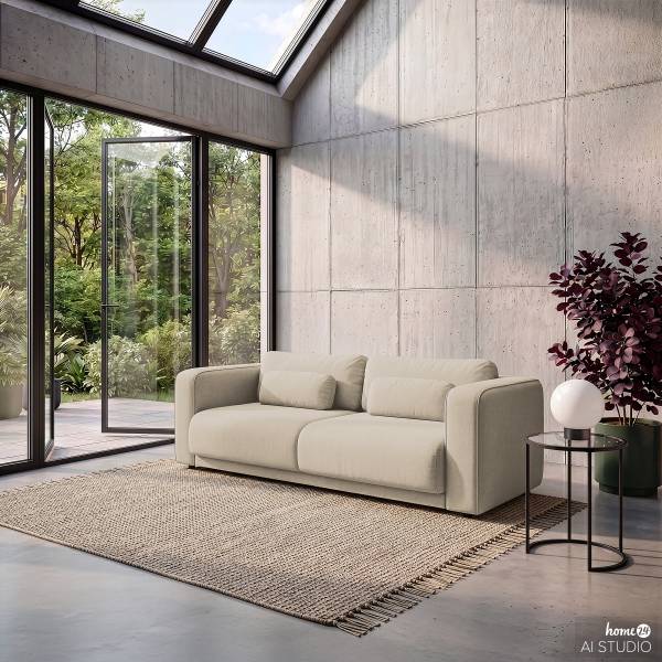 3-Sitzer Sofa ONDA Webstoff Liane: Beige