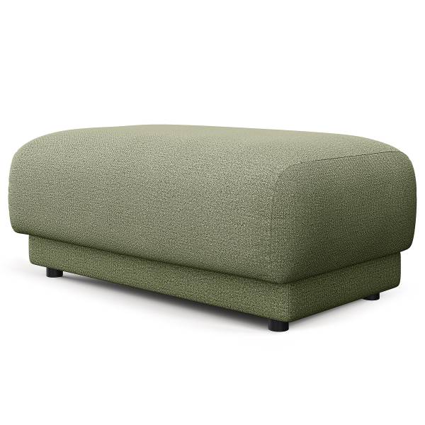 Gestoffeerde hocker ONDA Geweven stof Amaris: groen