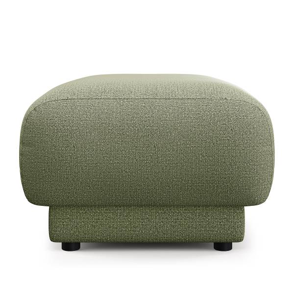 Gestoffeerde hocker ONDA Geweven stof Amaris: groen