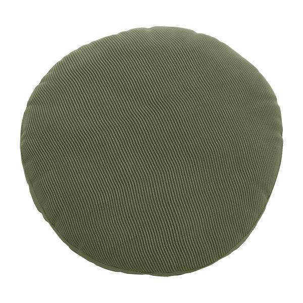 Kussen ONDA set van 2 rond corduroy Snor: groen