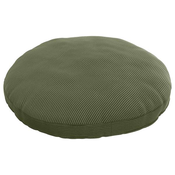 Kussen ONDA set van 2 rond corduroy Snor: groen