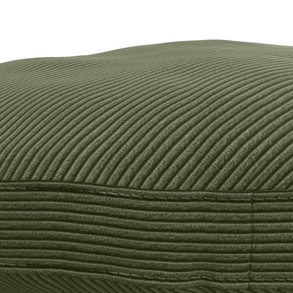 Kussen ONDA set van 2 rond corduroy Snor: groen