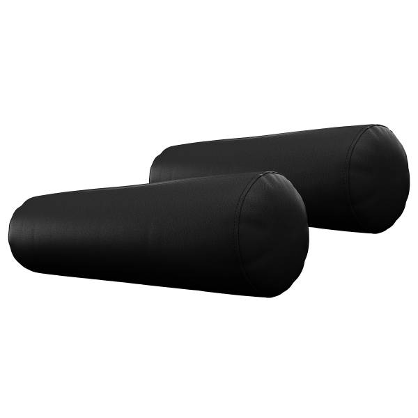 Kussen ONDA set van 2 Leer Omara: zwart