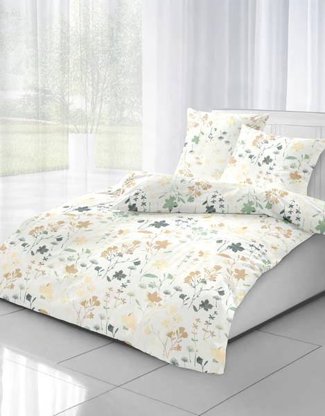 Edelbiber-Bettwäsche Omada Edelbiber - Weiß - 135 x 200 cm + Kissen 80 x 80 cm