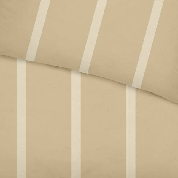 Mako-Satin-Bettwäsche Embus Mako-Satin - Gelb - 155 x 220 cm + Kissen 80 x 80 cm