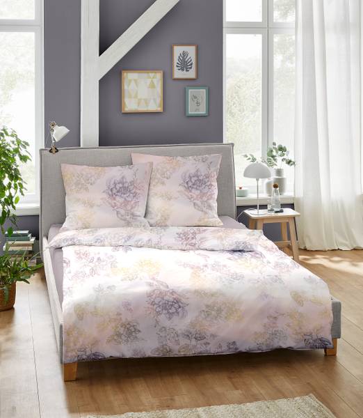 Copripiumino Nakem Raso makò - Rosé - 155 x 220 cm + cuscino 80 x 80 cm