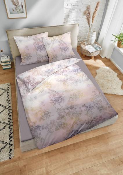 Copripiumino Nakem Raso makò - Rosé - 155 x 220 cm + cuscino 80 x 80 cm