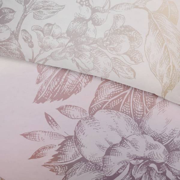 Copripiumino Nakem Raso makò - Rosé - 155 x 220 cm + cuscino 80 x 80 cm