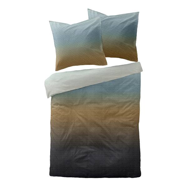 Mako-Satin-Bettwäsche Ebimo Mako-Satin - Petrol - 135 x 200 cm + Kissen 80 x 80 cm