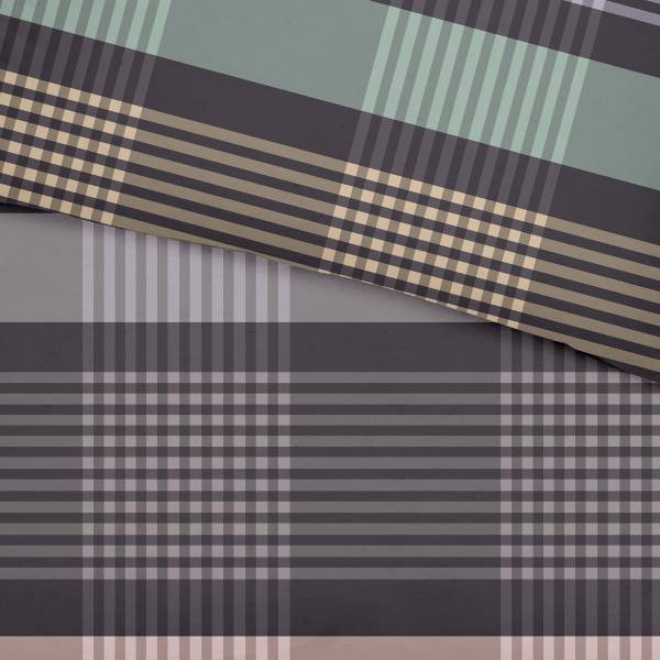 Copripiumino Zongo Raso makò - Colorato - 135 x 200 cm + cuscino 80 x 80 cm