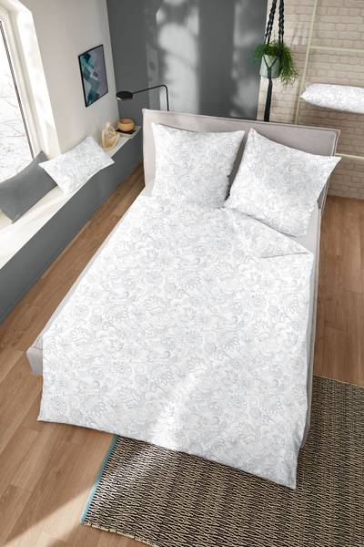 Beddengoed bevertien Jetro bevertien - zilvergrijs - 135 x 200 cm + kussen 80 x 80 cm