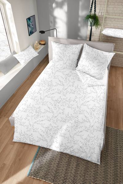 Edelbiber-Bettwäsche Mabsi Edelbiber - Beige - 155 x 220 cm + Kissen 80 x 80 cm