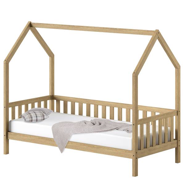 Houten huisbed Cabane eikenhout - zonder