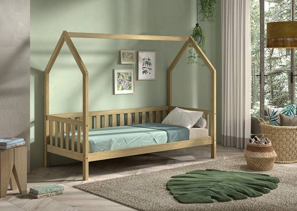 Houten huisbed Cabane eikenhout - zonder