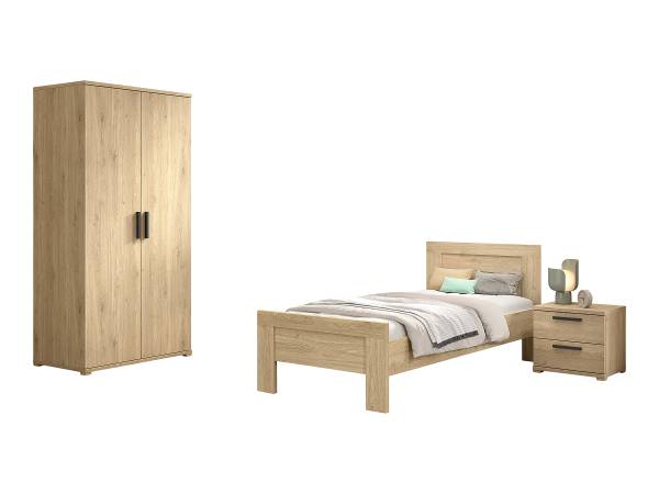 Kinderzimmerset Sam 3-teilig Eiche Dekor - Breite: 101 cm