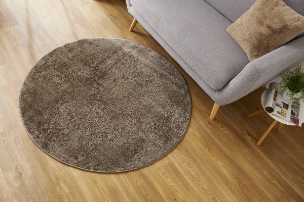 Tapis à poils ras Luna Type B Rond Tissu tissé