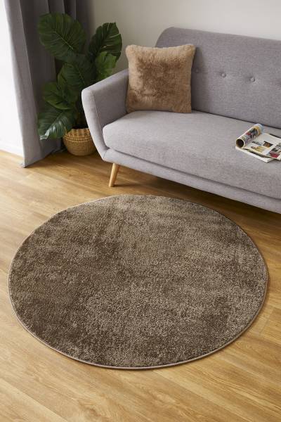 Tapis à poils ras Luna Type B Rond Tissu tissé