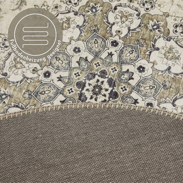 Tapis à poils ras Prima II Rond Tissu tissé