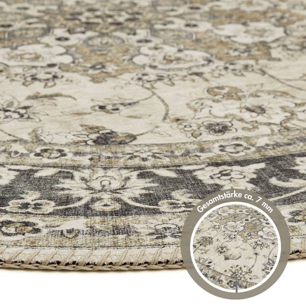 Tapis à poils ras Prima II Rond Tissu tissé