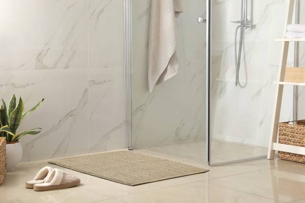 Tapis de bain Atlanta Tissu tissé - Beige